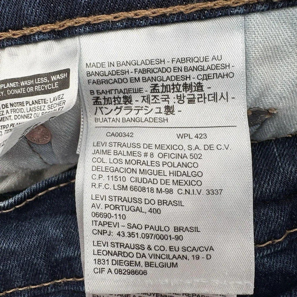Levi's 511 Slim Jeans Mens 30x30 Blue Denim Stretch Fit Pants
